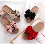 Schmetterlings-Bow Slip-On Sandalen