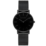 Damen Stylische Gold Quarz Uhr