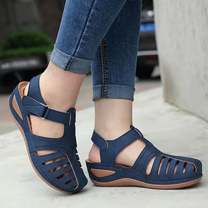 Bohemian Wedge-Sandalen