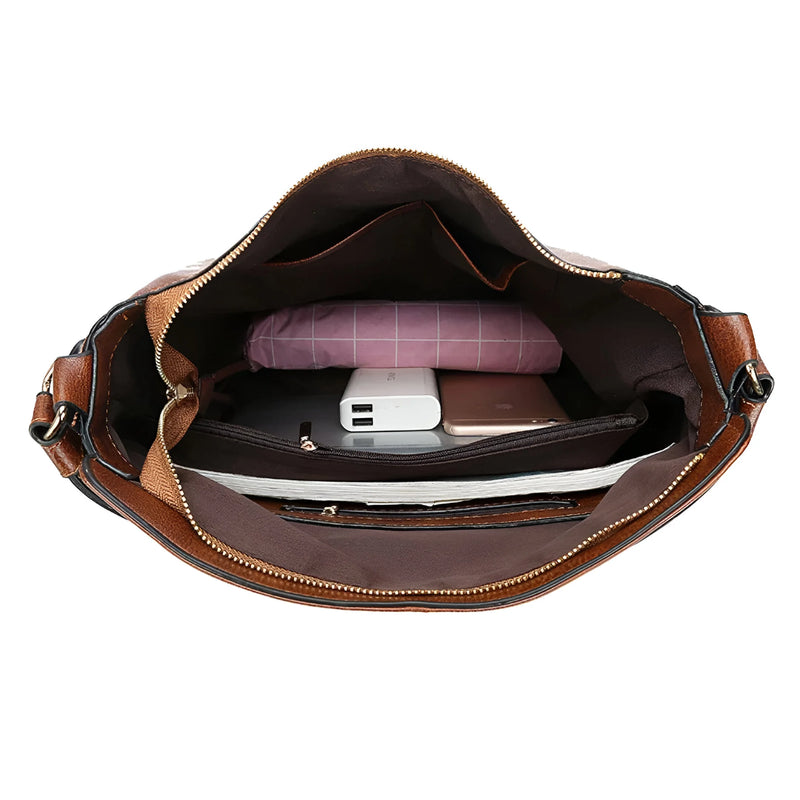 Damen Stilvolle Schultertasche aus Leder