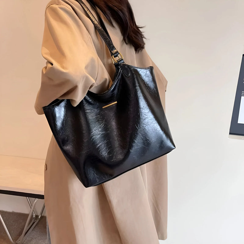 Damen Stilvolle Vintage-Leder-Tote-Bag
