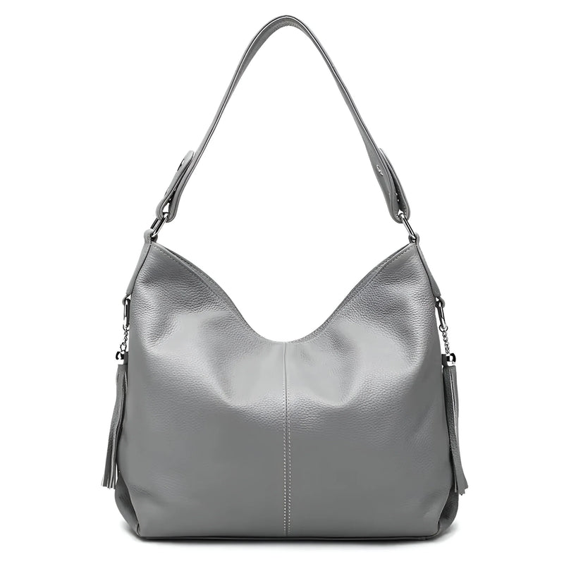 Damen-Trendige Schultertasche aus Leder mit Quaste