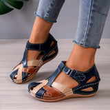 Damen Rundzehen Wedge-Sandalen