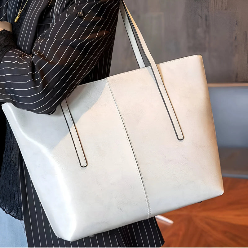 Große moderne Leder-Tote-Bag
