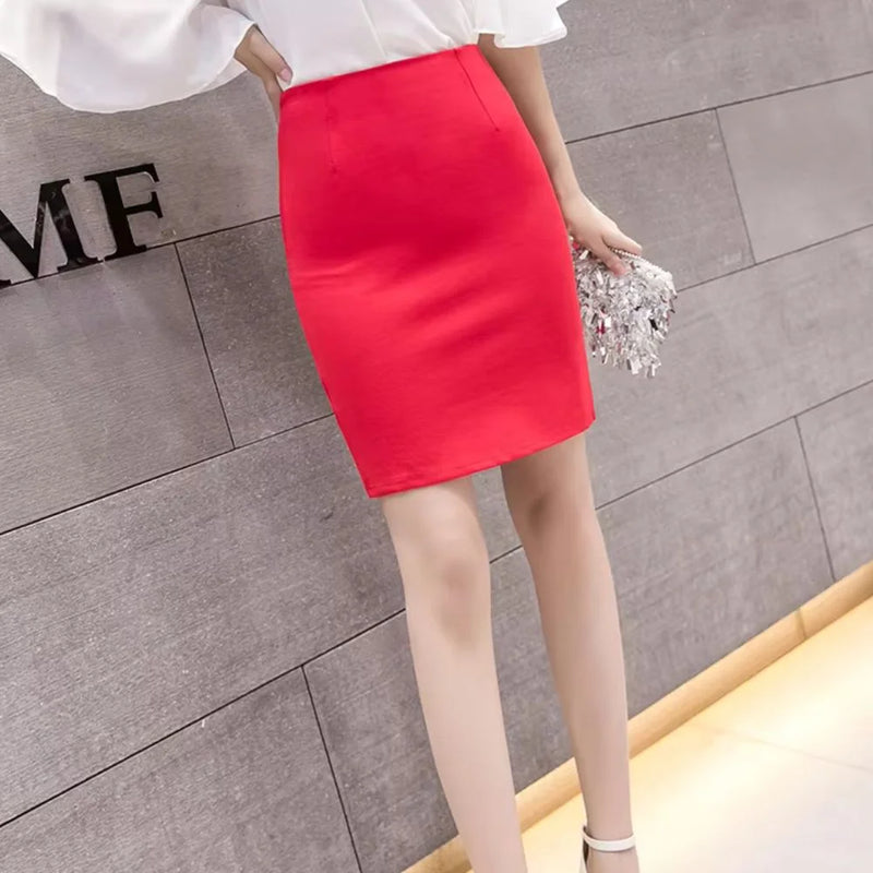 Stylischer, eleganter Midi-Bleistiftrock mit Rückenschlitz