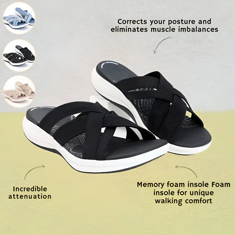 Verstellbare Fußgewölbeunterstützungs-Sandalen für Damen