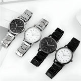 Damen Leuchtende Edelstahl Quarz Uhr