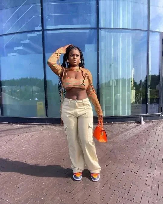 Damen Verstellbare Streetwear-Style Cargo-Hose