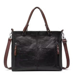 Multifunktionale Damenhandtasche aus echtem Leder