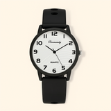 Damen Minimalistische Quarz Uhr mit Silikonarmband