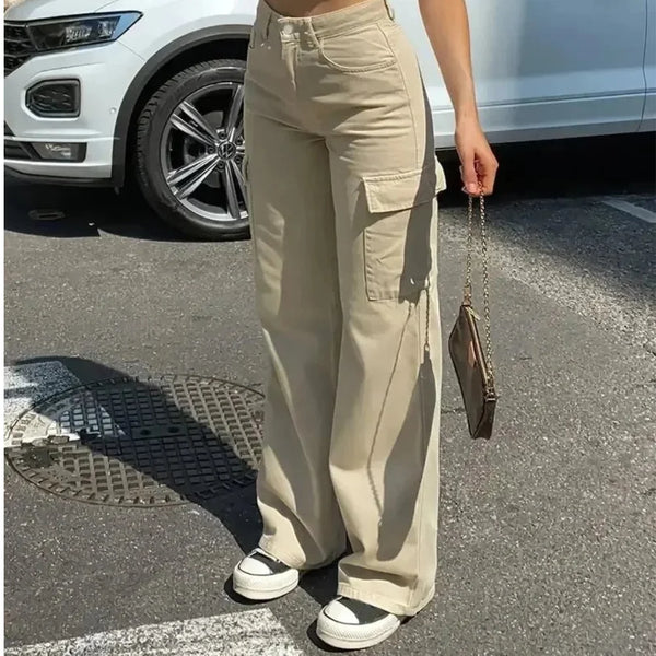 Damen Verstellbare Streetwear-Style Cargo-Hose