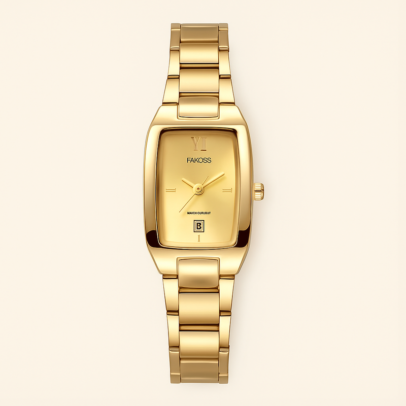 Damen Luxus Rechteckige Wasserdichte Armbanduhr