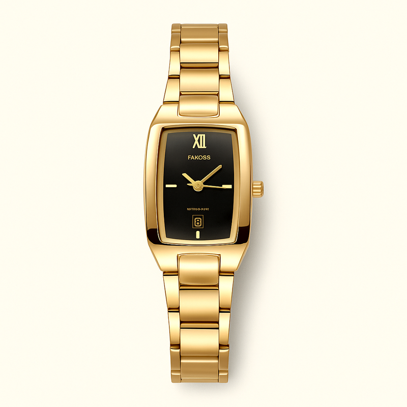Damen Luxus Rechteckige Wasserdichte Armbanduhr