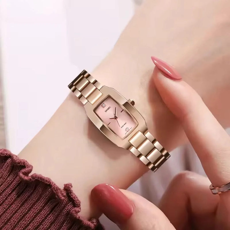 Damen Stylische Wasserdichte Quarz Uhr