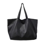 Damen Übergroße Weiche Schultertasche aus Leder