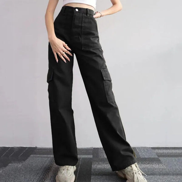 Vintage High-Waist Weite-Leg Hose