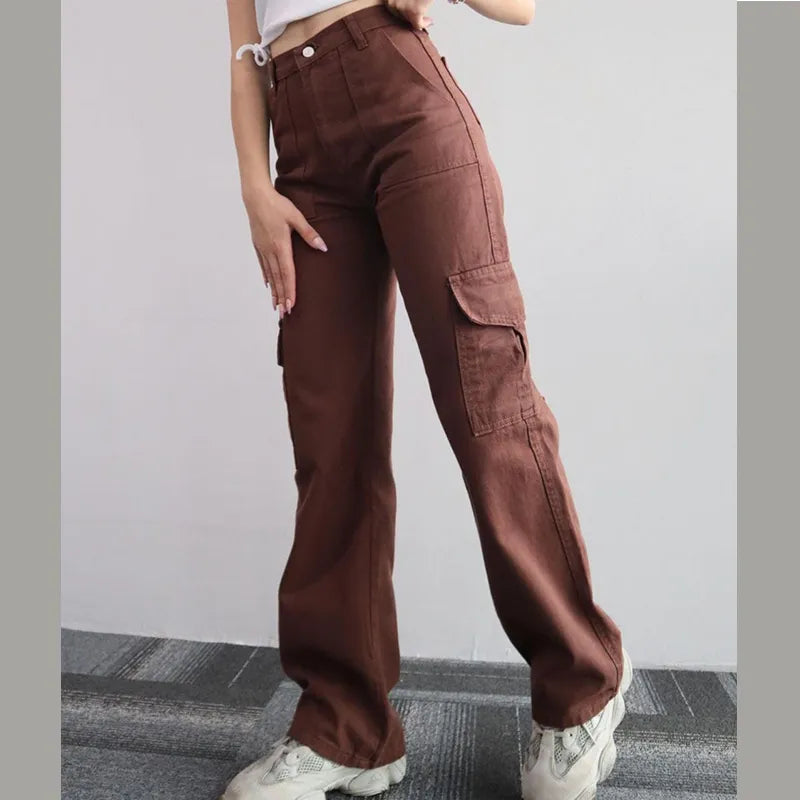Vintage High-Waist Weite-Leg Hose