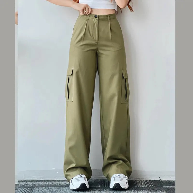 Vintage High-Waist Weite-Leg Hose