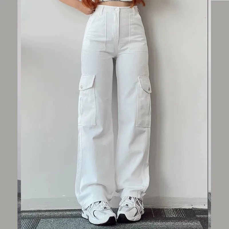 Vintage High-Waist Weite-Leg Hose