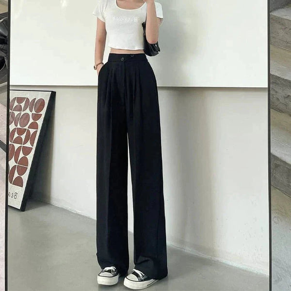 Atmungsaktive Seiden Weite-Leg Hose