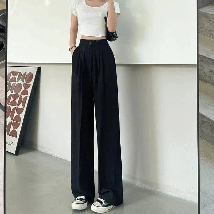 Atmungsaktive Seiden Weite-Leg Hose