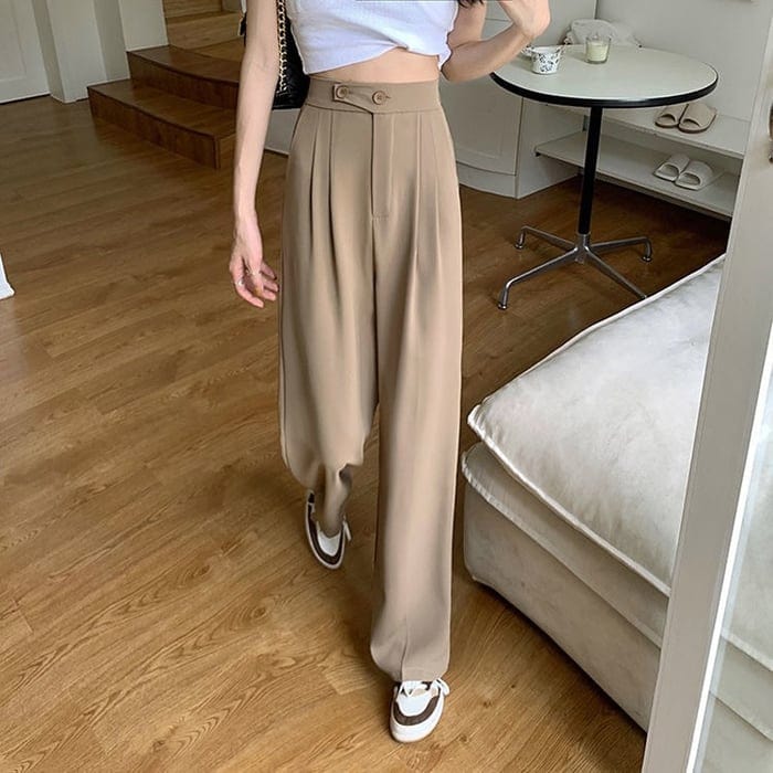 Atmungsaktive Seiden Weite-Leg Hose