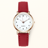 Damen Leuchtende Lederarmband Quarz Uhr