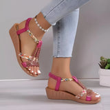Damen Boho-Stil Wedge-Sandalen