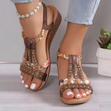 Damen Boho-Stil Wedge-Sandalen