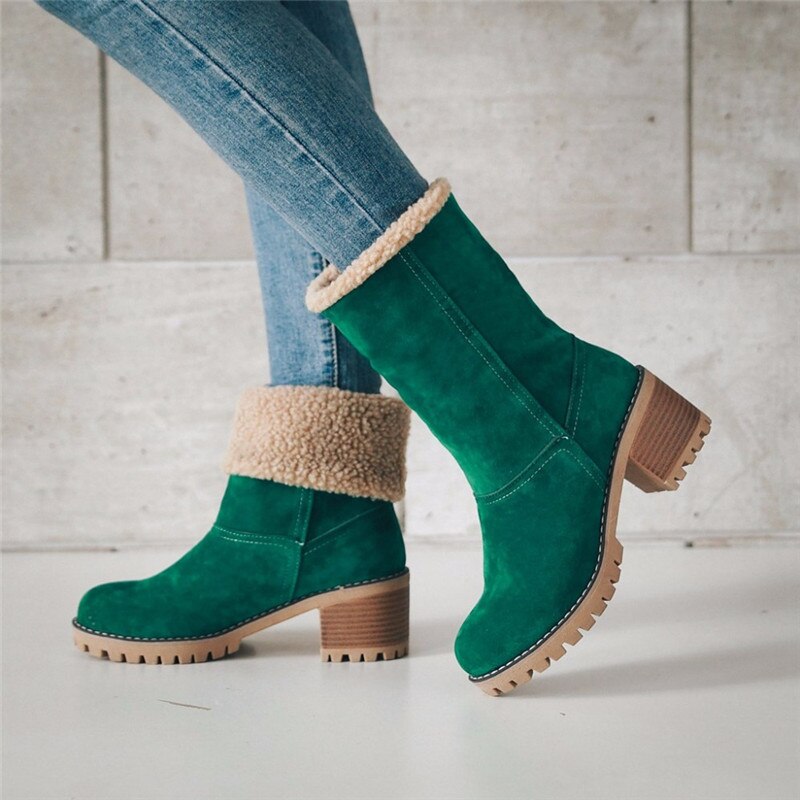 Warme Winter-Schnneestiefel mit Wollfutter