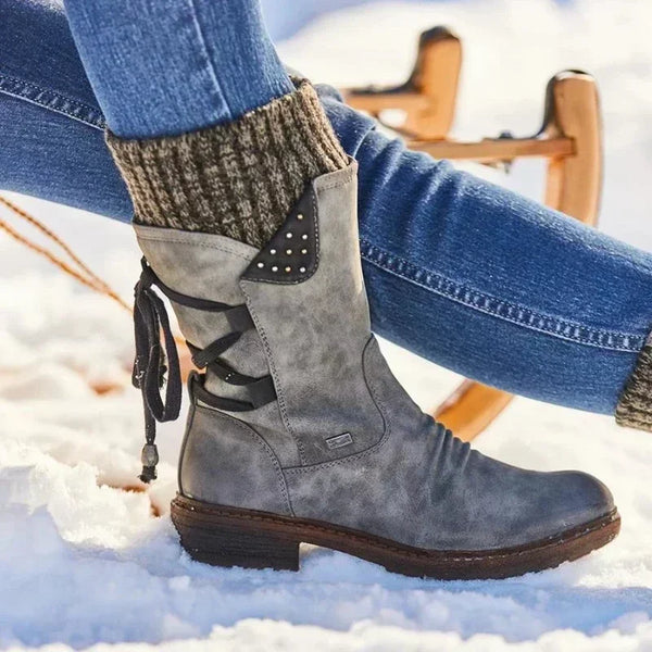 Premium Winterstiefel mit Reißverschluss – Wasserdicht und mittelhoch