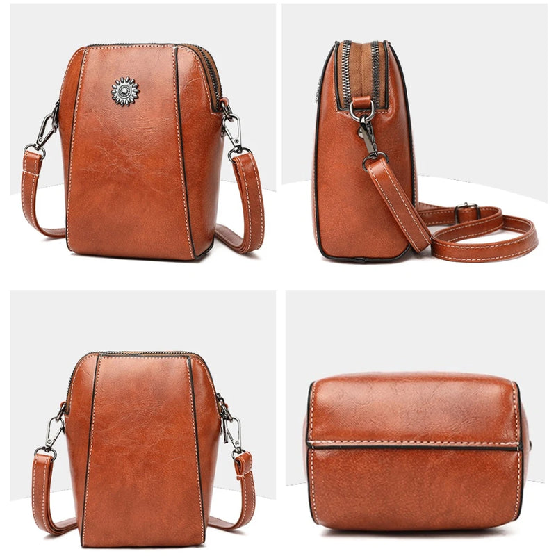 Damen Leder-Umhängetasche (Crossbody)