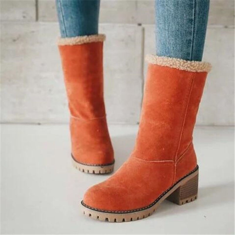 Warme Winter-Schnneestiefel mit Wollfutter