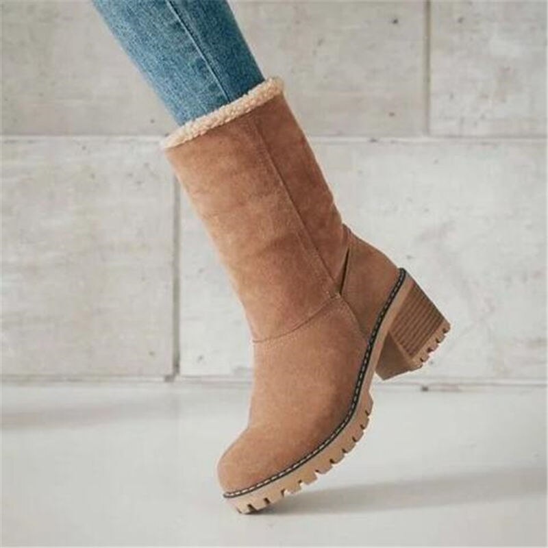 Warme Winter-Schnneestiefel mit Wollfutter