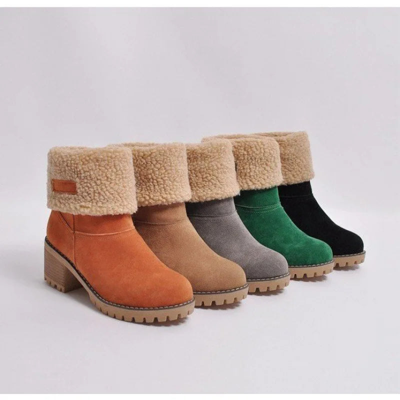 Warme Winter-Schnneestiefel mit Wollfutter
