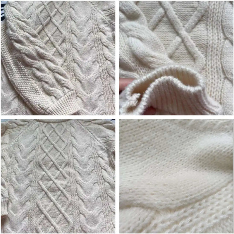Damenpullover Warmer Strickpullover mit Rollkragen