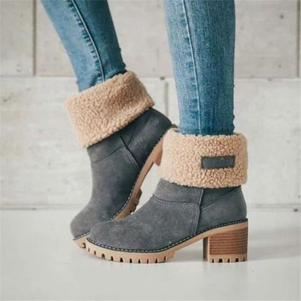 Warme Winter-Schnneestiefel mit Wollfutter