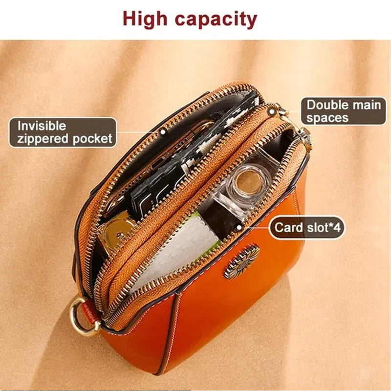 Damen Leder-Umhängetasche (Crossbody)