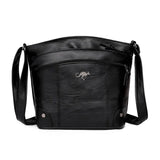 Multifunktionale Lederhandtasche mit großer Kapazität