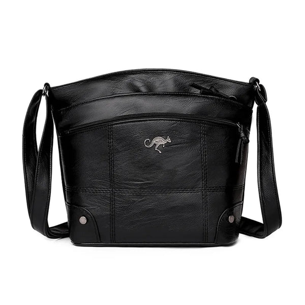 Multifunktionale Lederhandtasche mit großer Kapazität