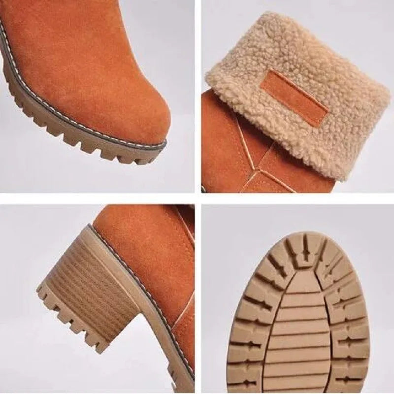 Warme Winter-Schnneestiefel mit Wollfutter