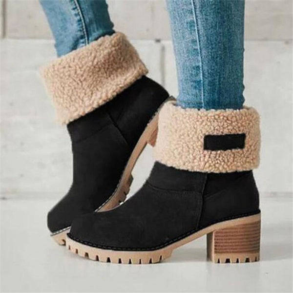 Warme Winter-Schnneestiefel mit Wollfutter