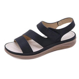 Keilsandalen mit verstellbarem Riemen und Fußgewölbeunterstützung