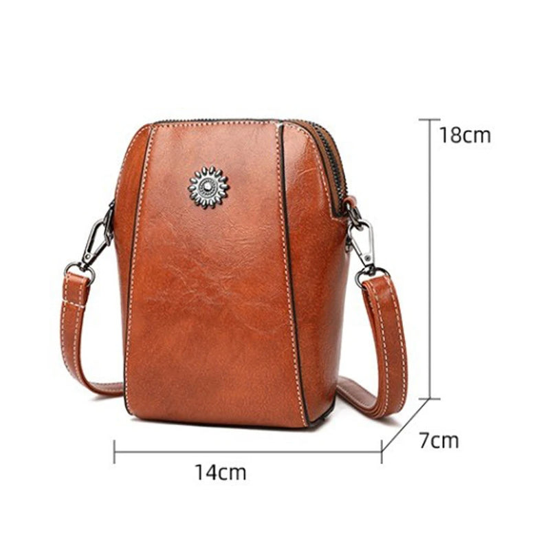 Damen Leder-Umhängetasche (Crossbody)