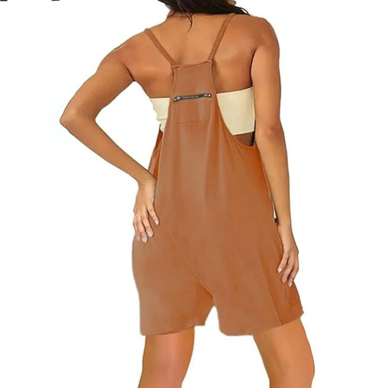 Weitbeiniger Jumpsuit mit Taschen