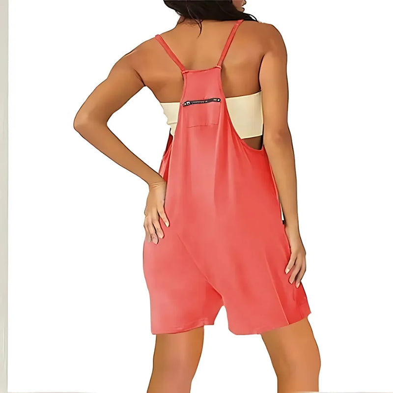 Weitbeiniger Jumpsuit mit Taschen