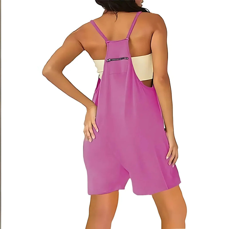 Weitbeiniger Jumpsuit mit Taschen
