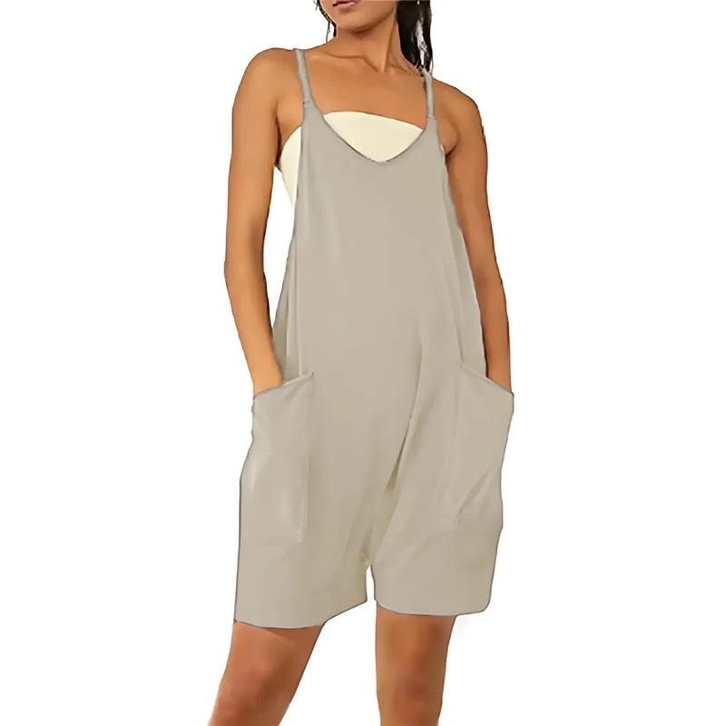 Weitbeiniger Jumpsuit mit Taschen