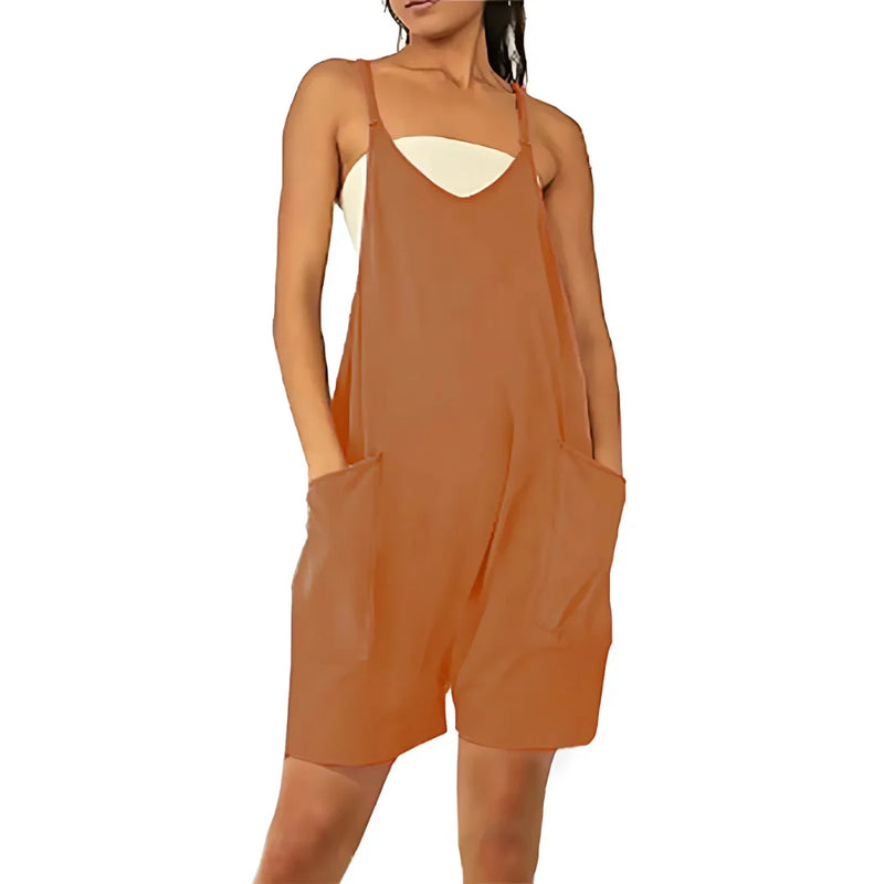 Weitbeiniger Jumpsuit mit Taschen