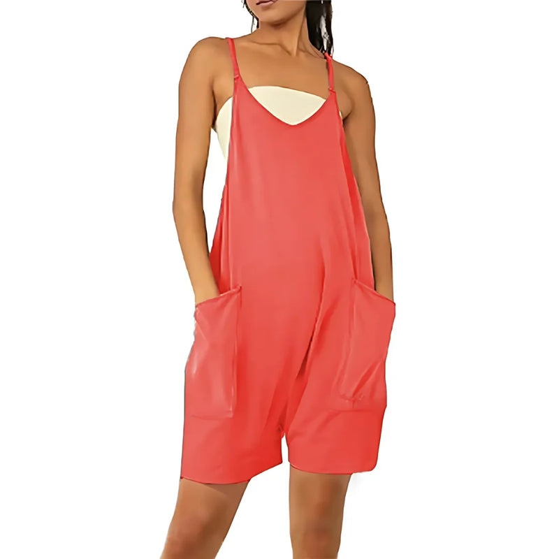 Weitbeiniger Jumpsuit mit Taschen